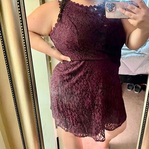 Maroon/ Mullberry color semi- formal dress